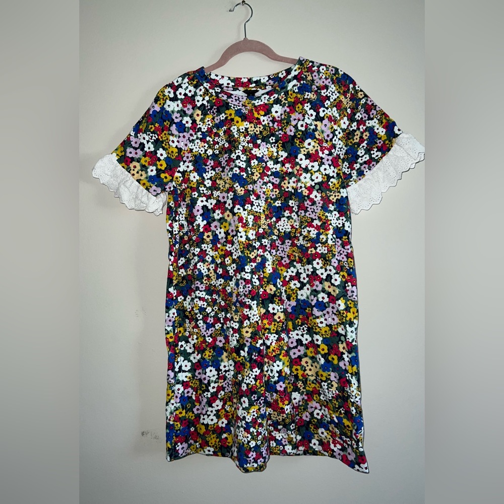 Ann Taylor Floral Dress Medium Cotton Eyelet